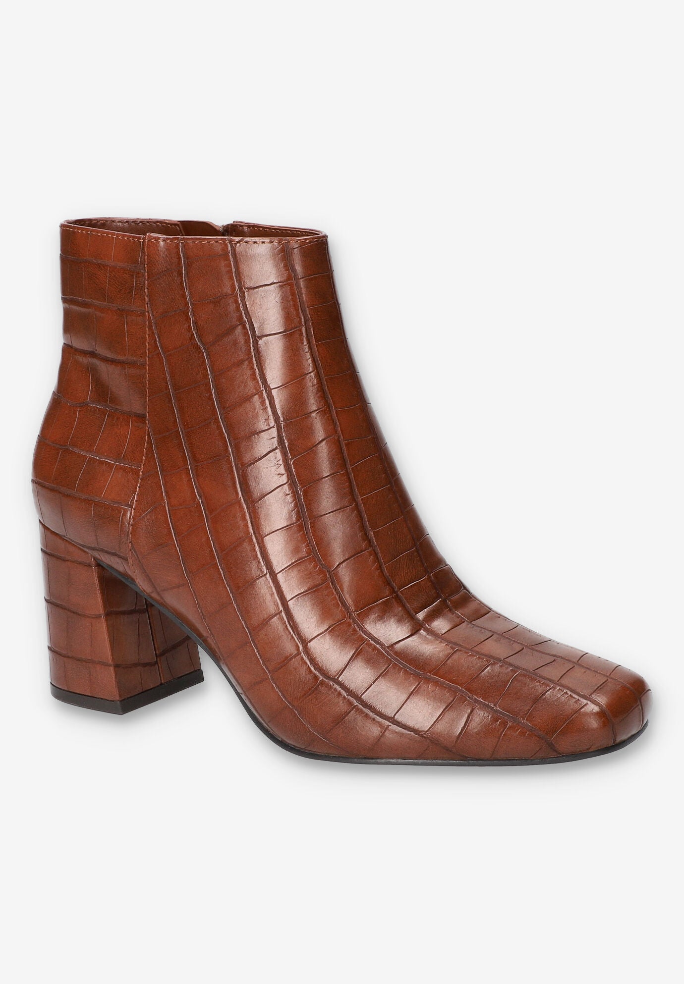 Wilma Square Toe Ankle Boot, TAN CROCO, hi-res image number 0