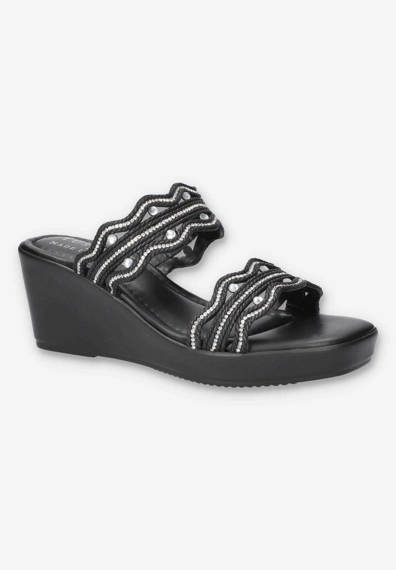 Selva Wedge Sandal, BLACK, hi-res image number 0