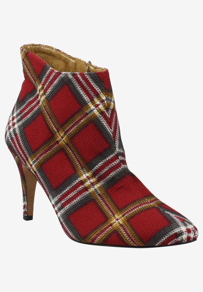 Zakary Bootie , RED MULTI PLAID, hi-res image number 0