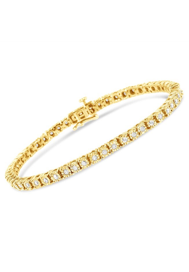 Silver 1.0 Cttw Miracle-Set Diamond Tennis Bracelet - 10 inches, , alternate image number 8