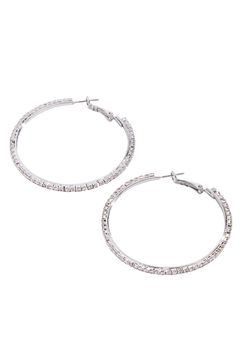 Rhinestone Hoop Earrings