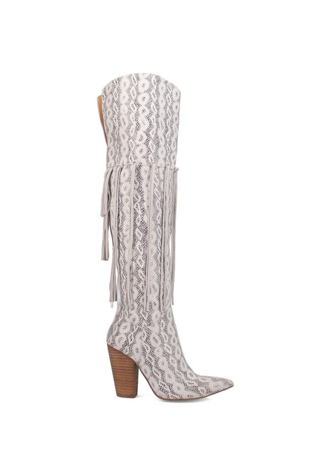 Kitty Kat Knee High Fringe Boot, , alternate image number null
