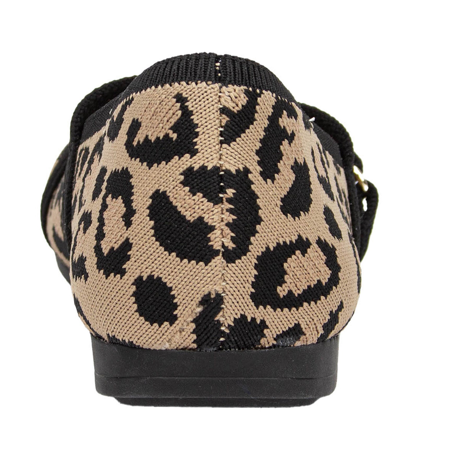 Nicolette Zig Zag Stretch Knit Flat, LEOPARD KNIT, on-hover image number 1