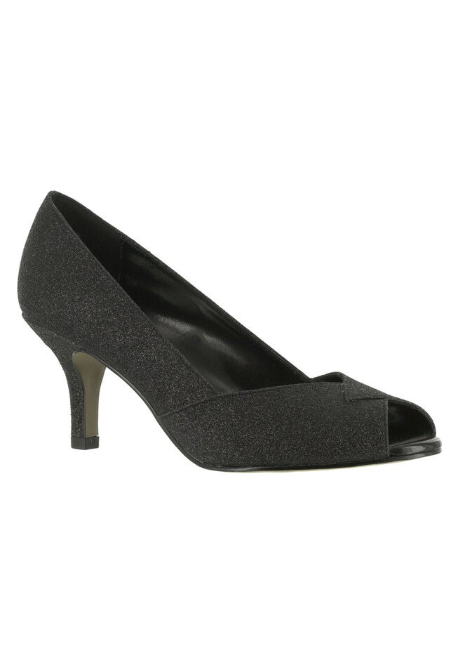 Ravish Pump by Easy Street®, BLACK GLITTER, hi-res image number null