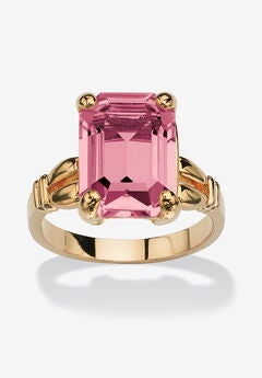 Yellow Gold Plated Simulated Birthstone Ring