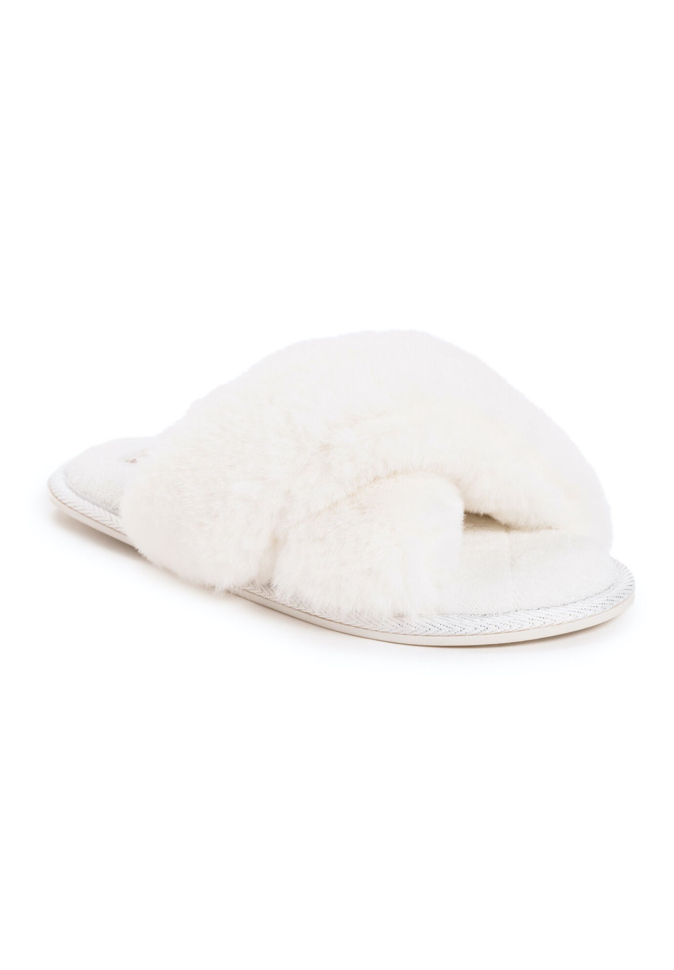 Woman within top slippers