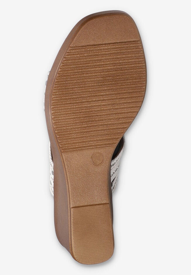 Selva Wedge Sandal, WHITE, alternate image number 5