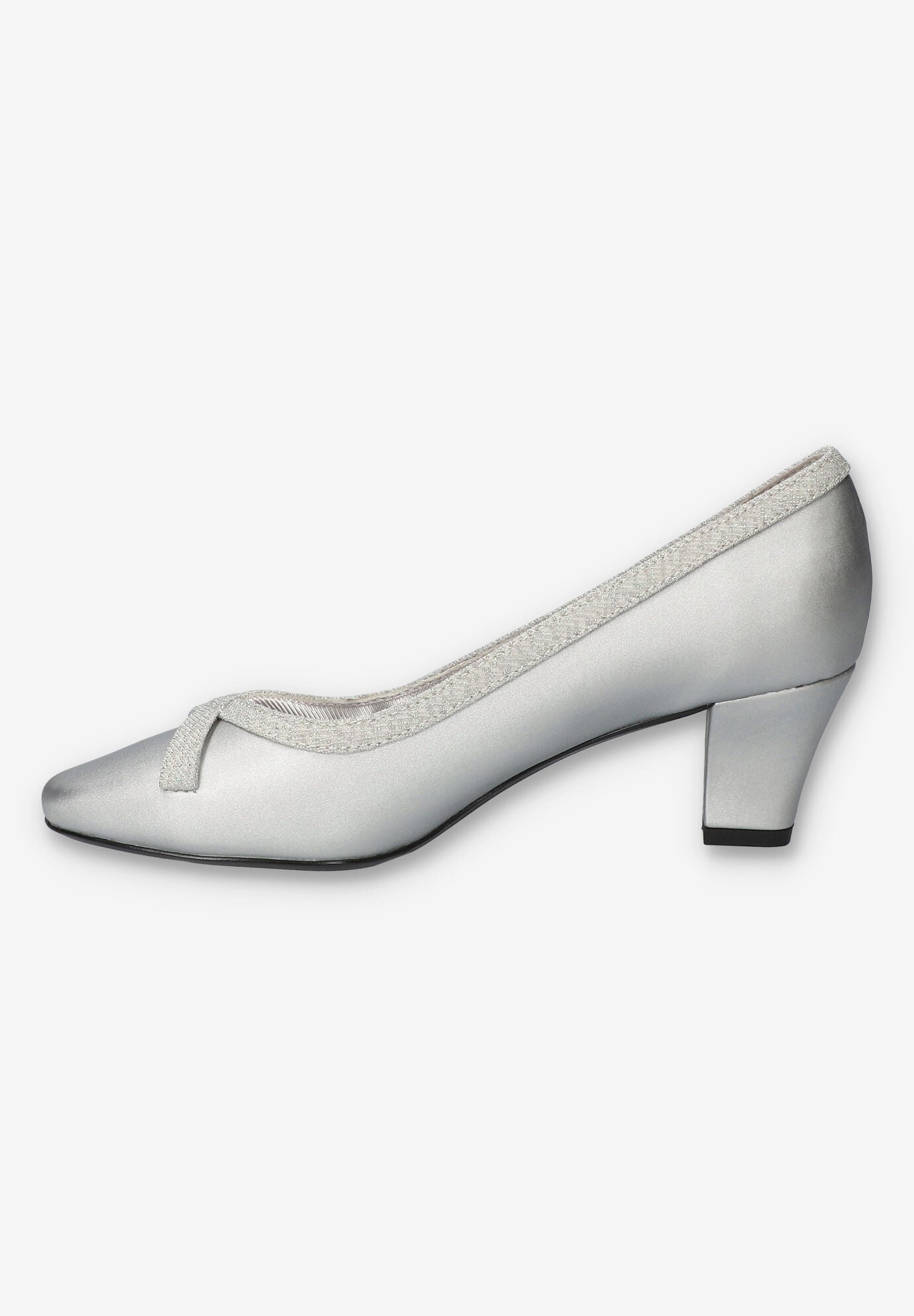 Kata Pump, SILVER SATIN, alternate image number 4