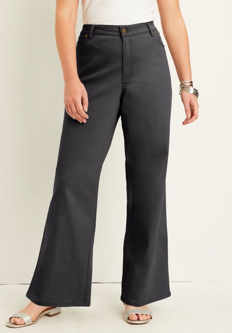 Curvie Fit Wide-Leg Jeans, GREY, hi-res image number null