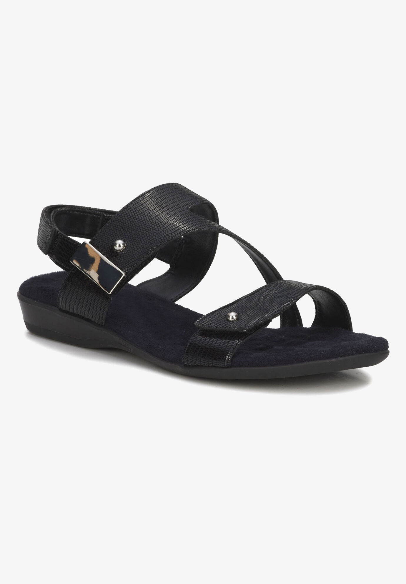 Chole Sling Back Sandal, BLACK PATENT LIZARD, hi-res image number 0