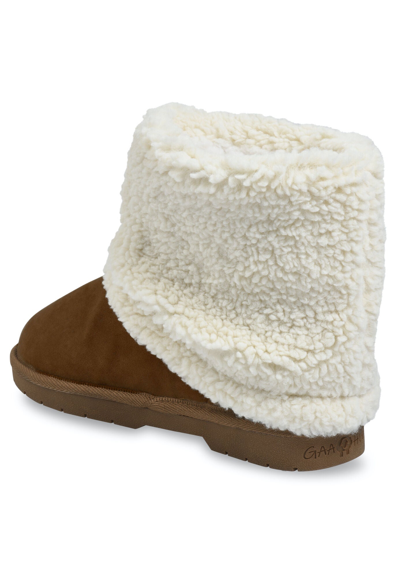 Faux Suede With Berber Cuff Ankle Boot, , on-hover image number 1