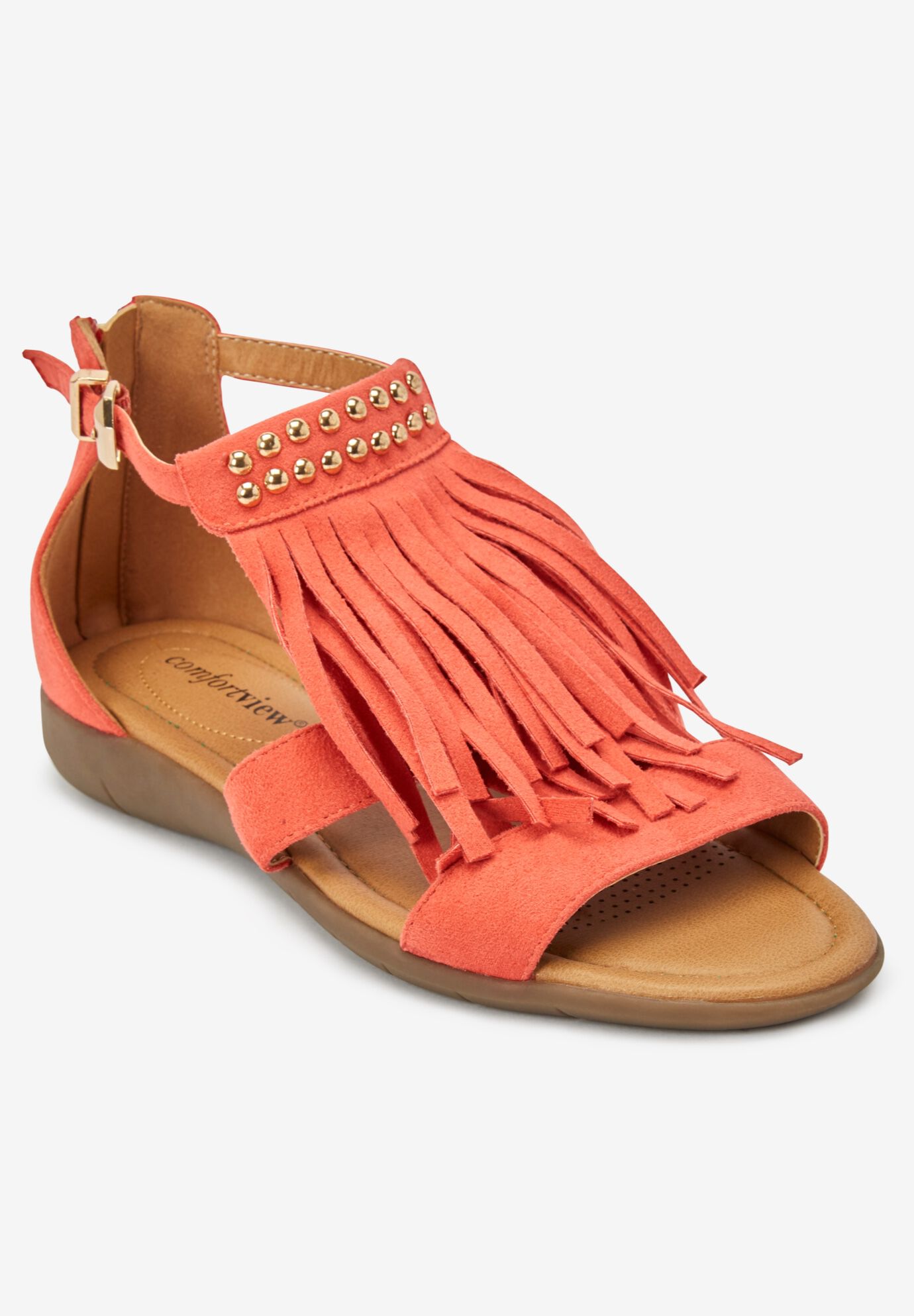 woman within wide sandals