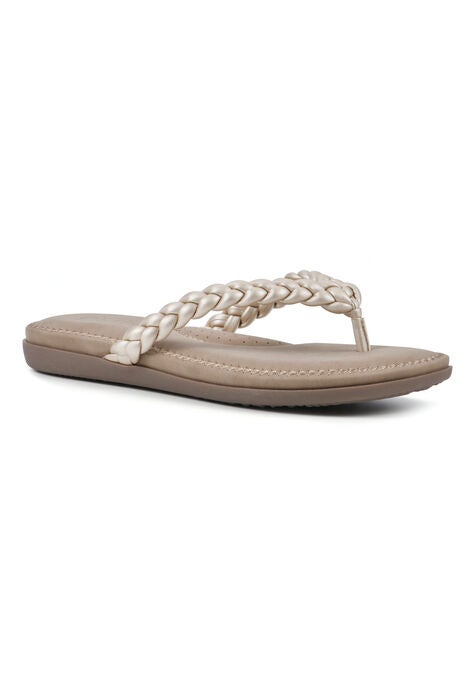 Cliffs Freedom Thong Sandal, GOLD METALLIC SMOOTH, hi-res image number null