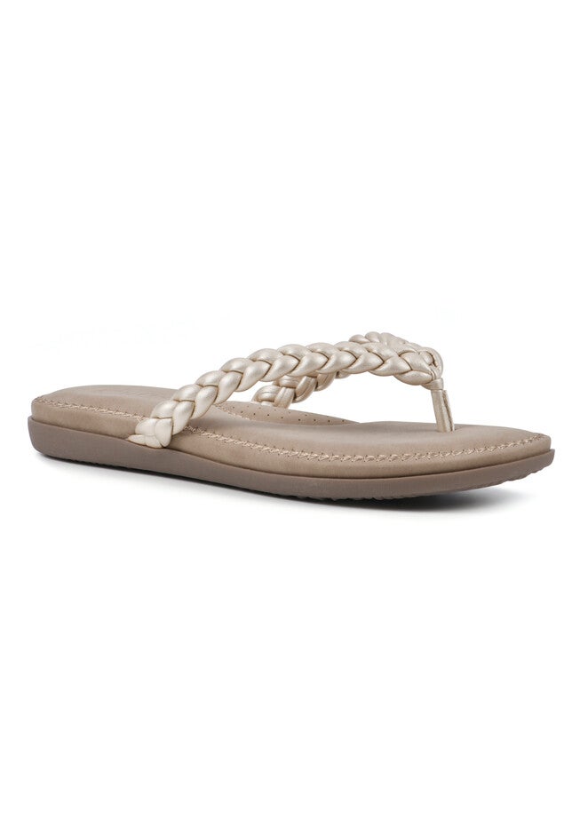 Cliffs Freedom Thong Sandal, GOLD METALLIC SMOOTH, hi-res image number 0
