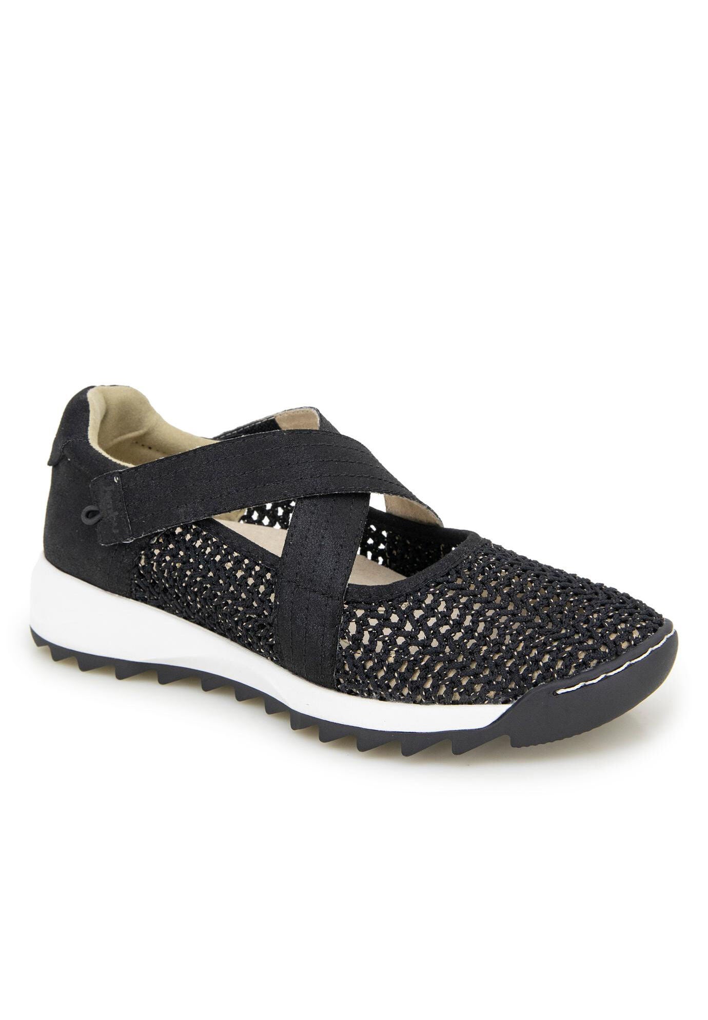 Mia Slip On Sneaker with Velcro Straps 4496228 Woman Within