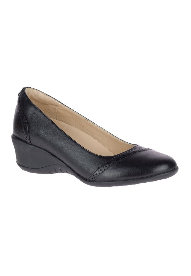 Odell Slip-Ons by Hush Puppies®, BLACK LEATHER, hi-res image number null