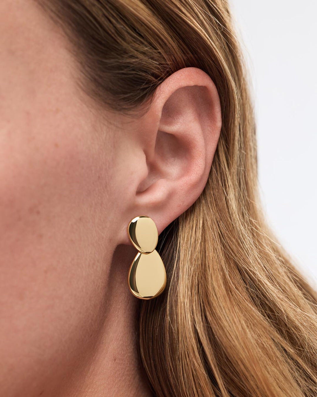 Pebble Drop Earrings, GOLD, alternate image number 2