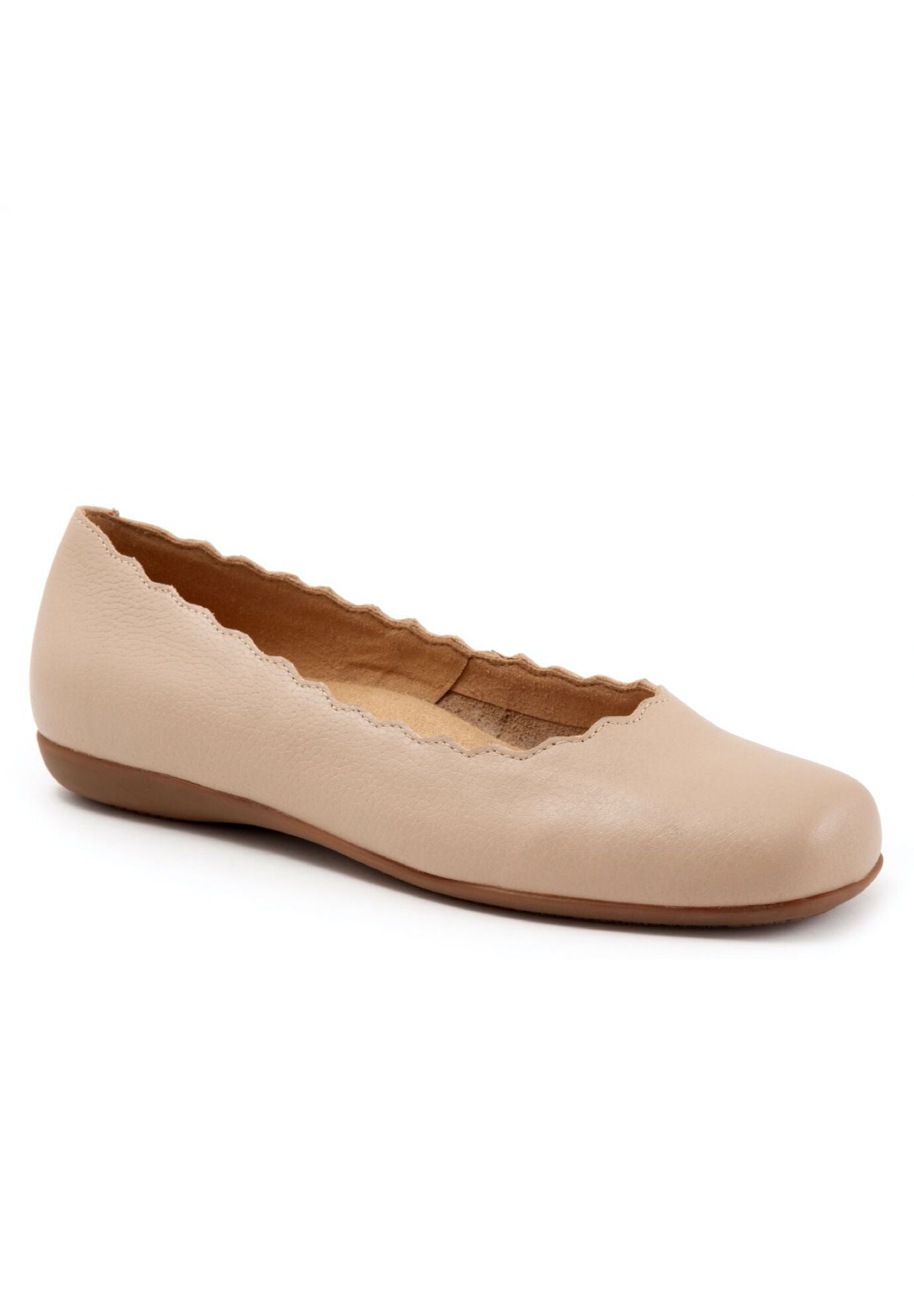 Scalloped Edge Sabine Women's Dressy Flats, Black Woman Within