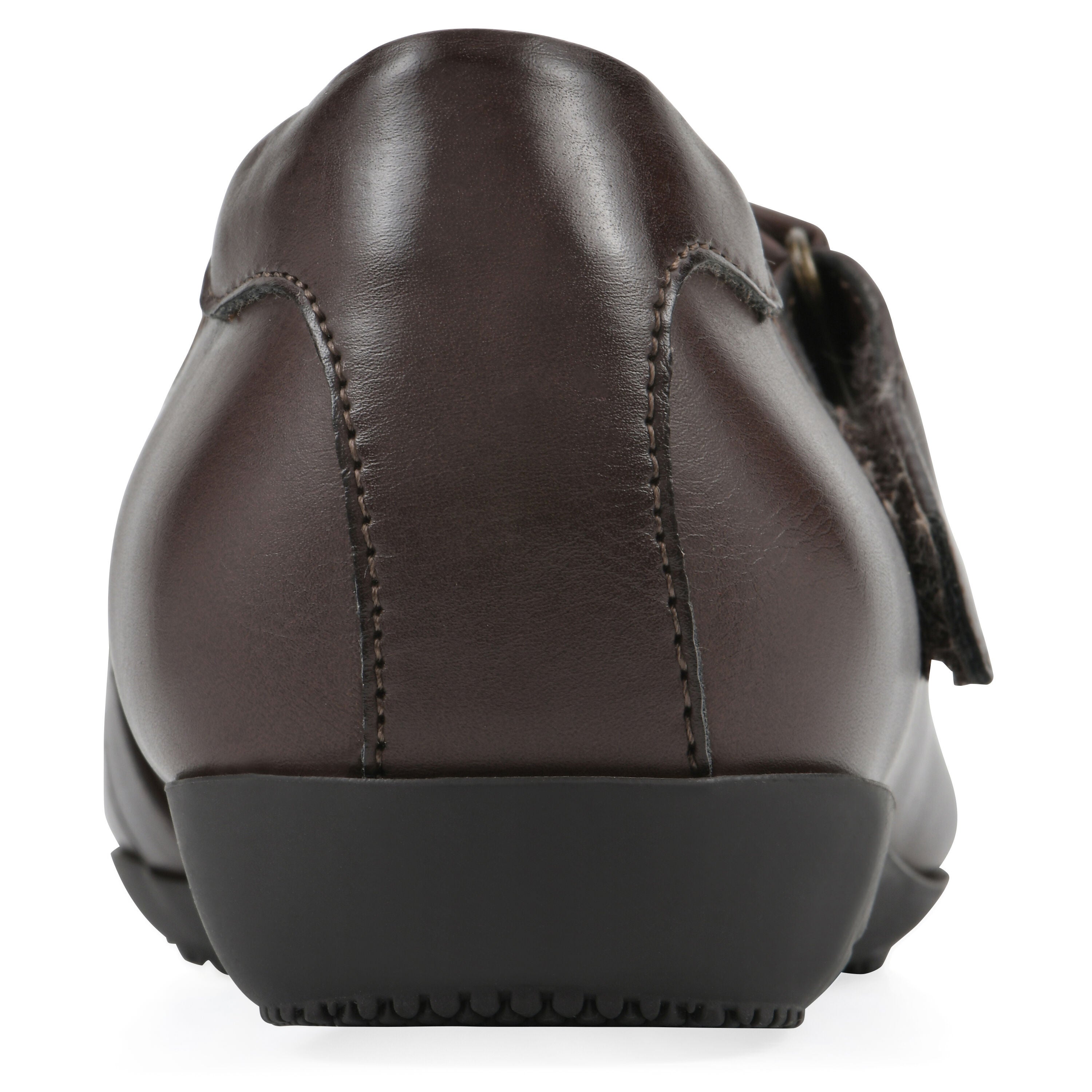 Carwen Mary Jane Flat, DARK BROWN SMOOTH, on-hover image number 1