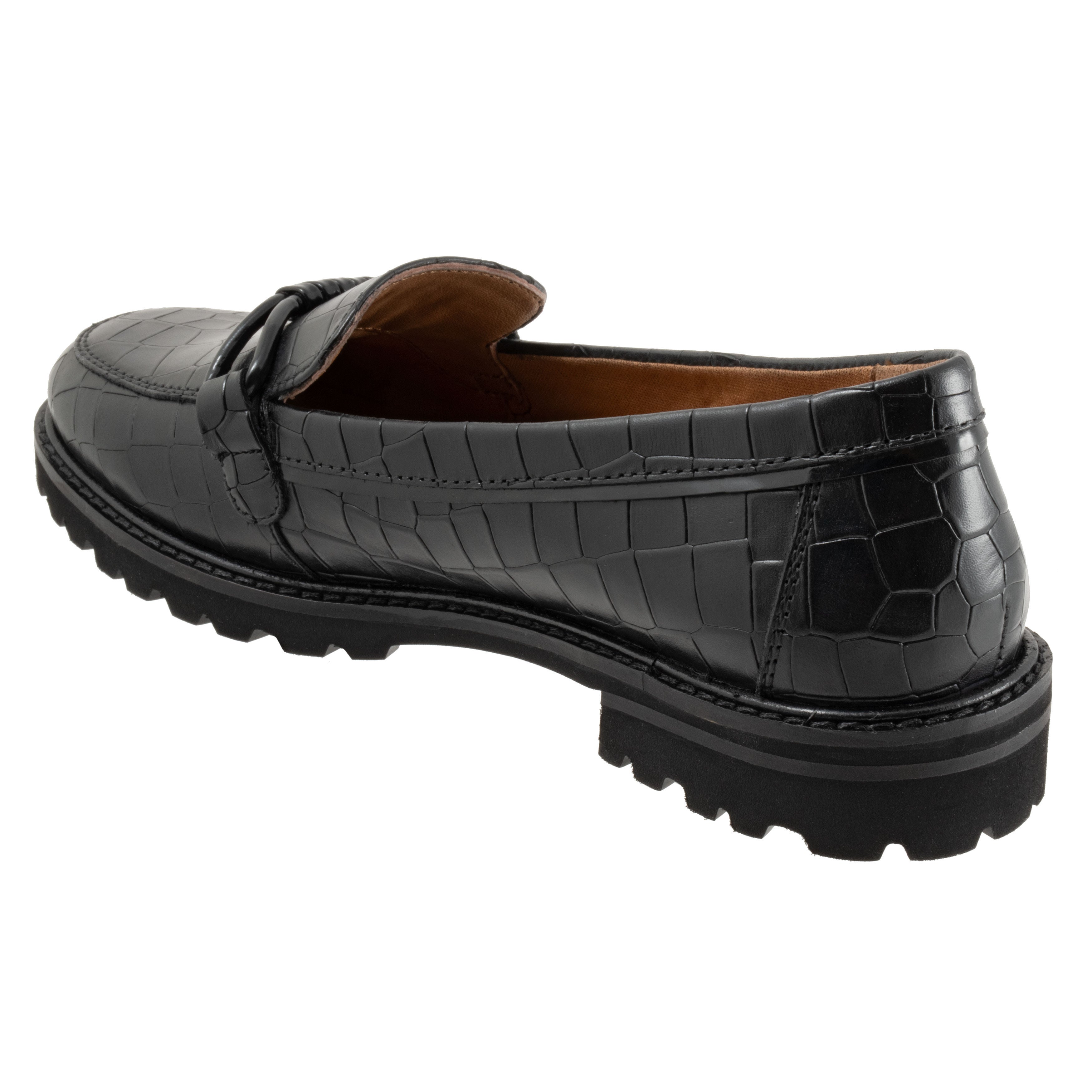Fiora Flat, BLACK CROCO, on-hover image number 1