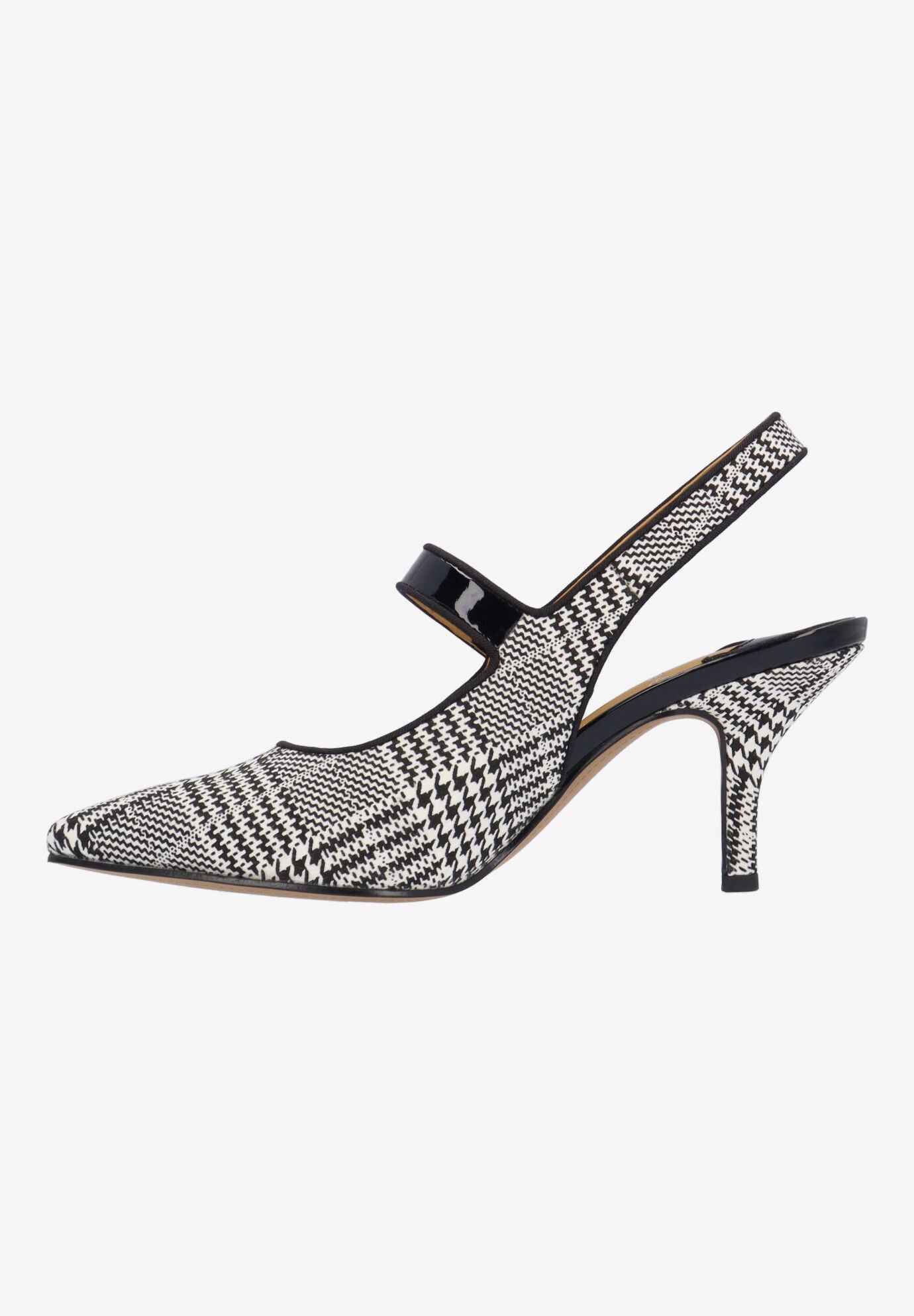 Jasira Sling Back Pump, BLACK WHITE, alternate image number 4