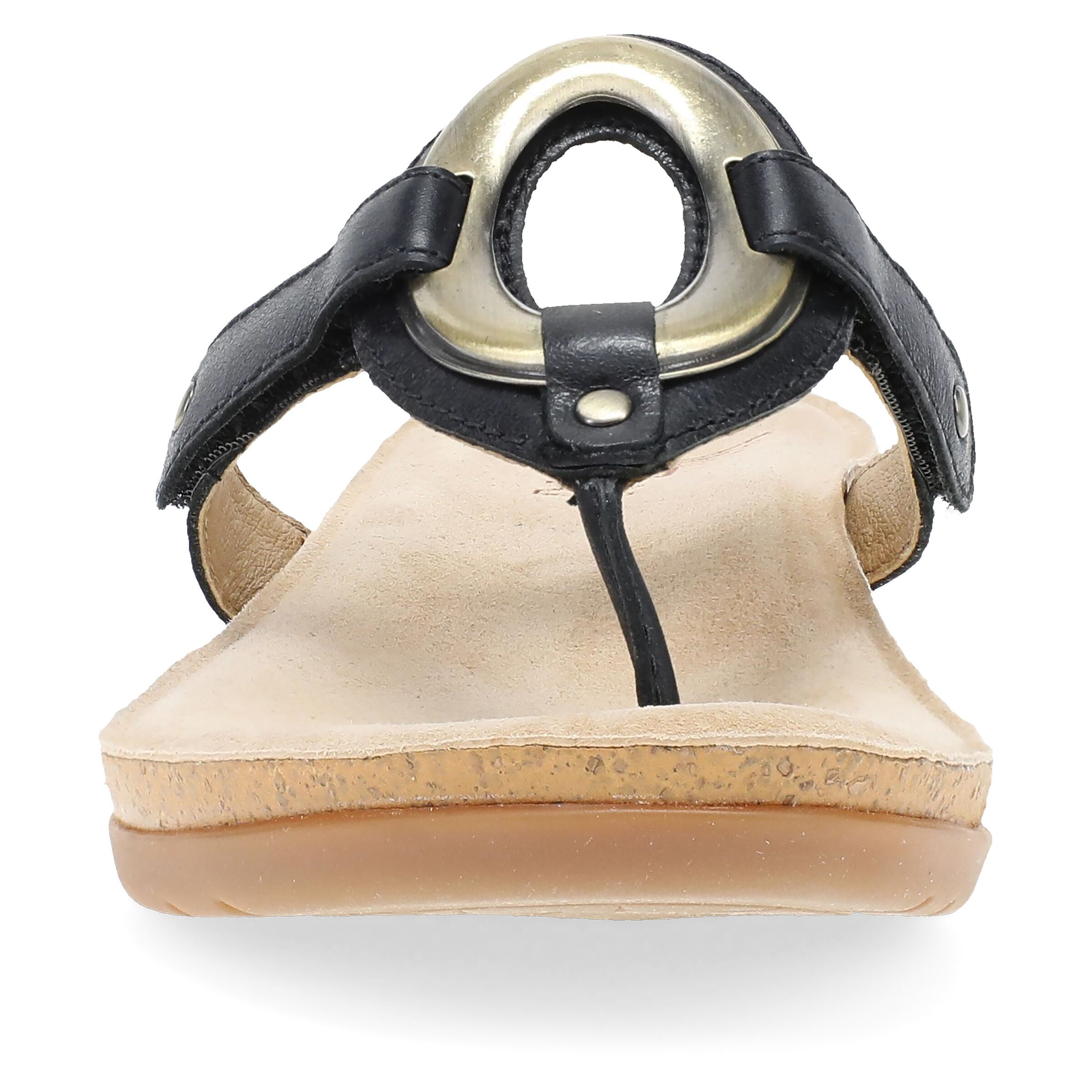 Rosalia Leather Sandal, BLACK, alternate image number 2