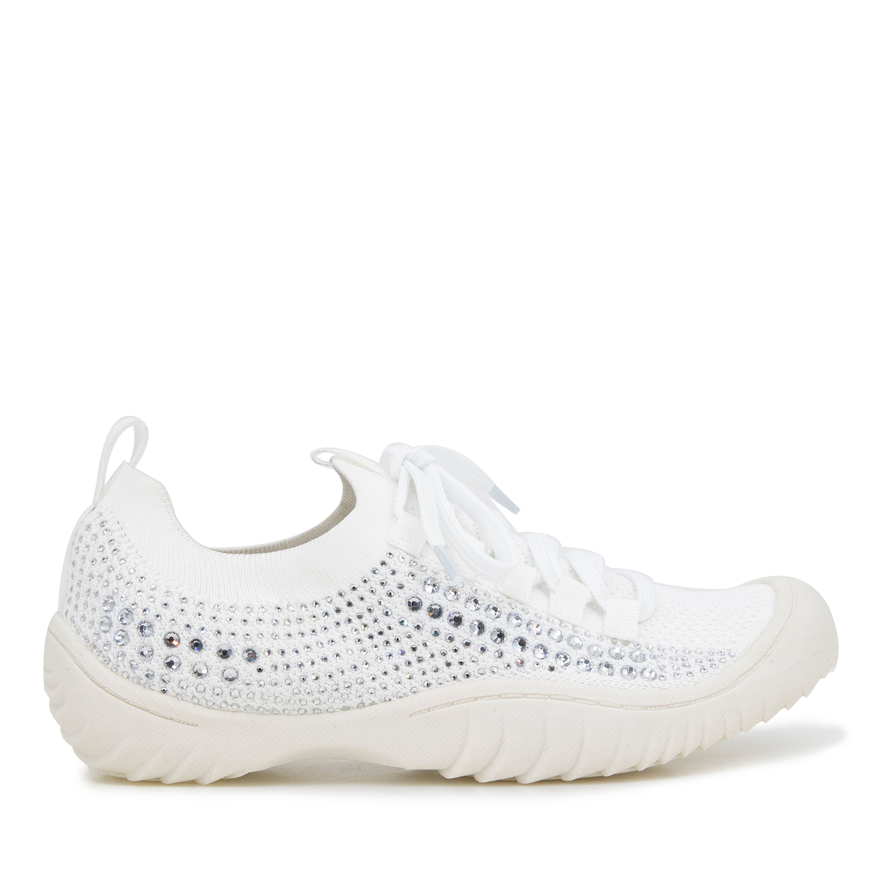 Brittney Slip-On Lace Up Sneaker, WHITE JEWEL, alternate image number 2