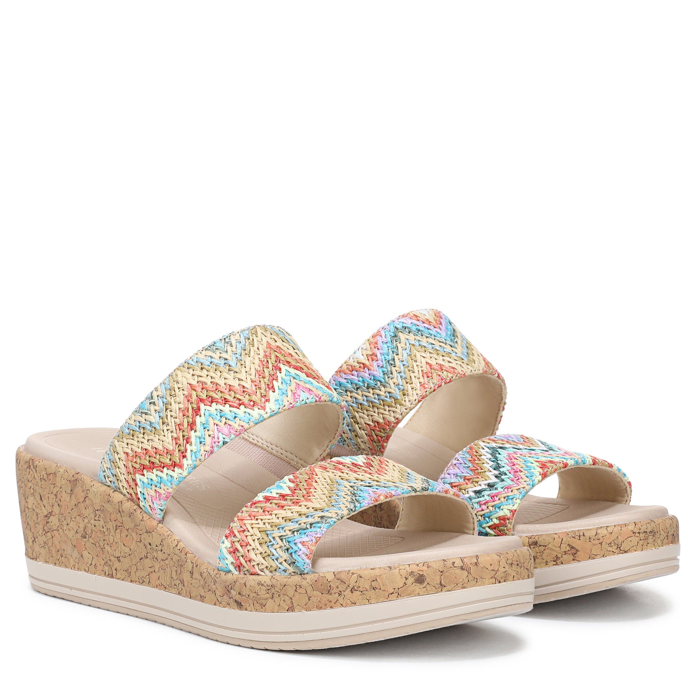 Resort Wedge Sandal, BLUE MULTI, alternate image number 2