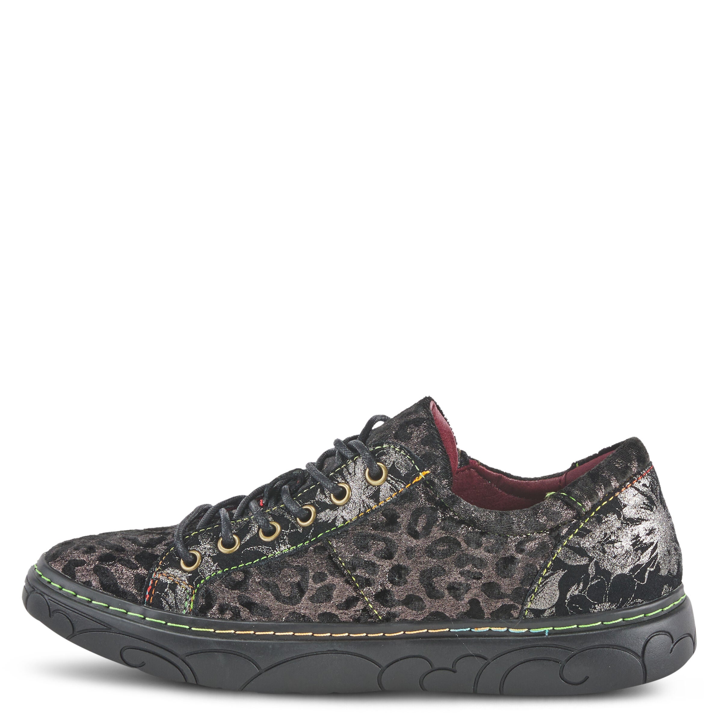 Danli-Cheeta Sneaker, PEWTER MULTI, alternate image number 2