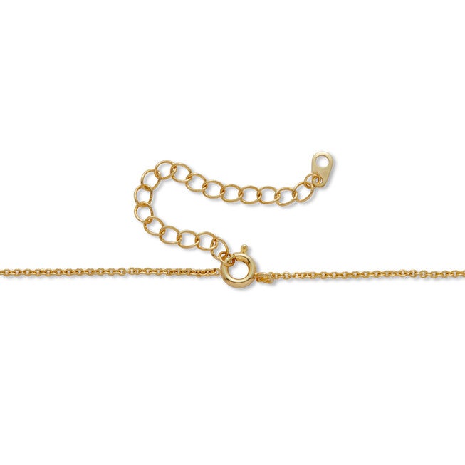 .15 TCW Genuine Agate and CZ Pendant Necklace 14k Gold-Plated 18-20 inches, GREEN, on-hover image number 1