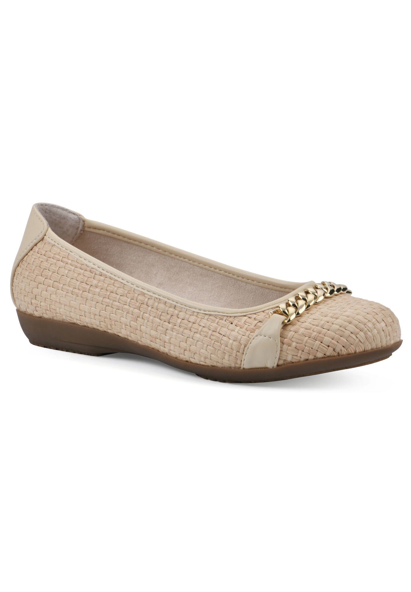 Charmed Flat, BEIGE RAFFIA, hi-res image number 0