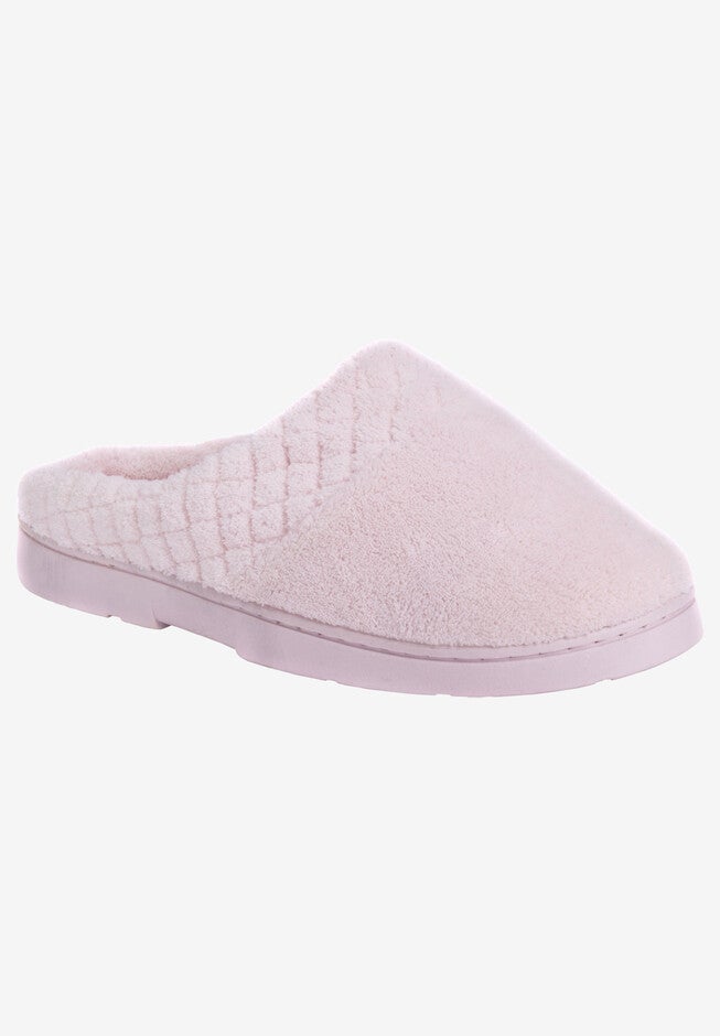 Micro Chenille Slipper Clogs by Muk Luks®, PINK, hi-res image number 0