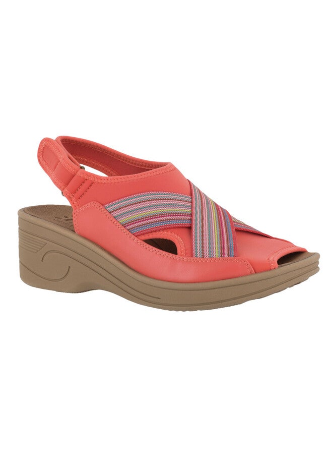 Delight Sandals by Easy Street®, CORAL NEOPRENE, hi-res image number 0