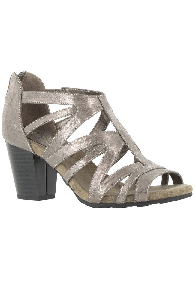 Amaze Sandal by Easy Street®, PEWTER METALLIC, hi-res image number 0