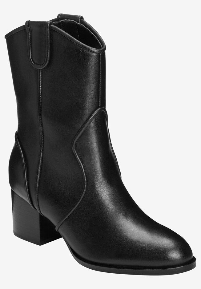 Movie Script Boot , BLACK LEATHER, hi-res image number 0
