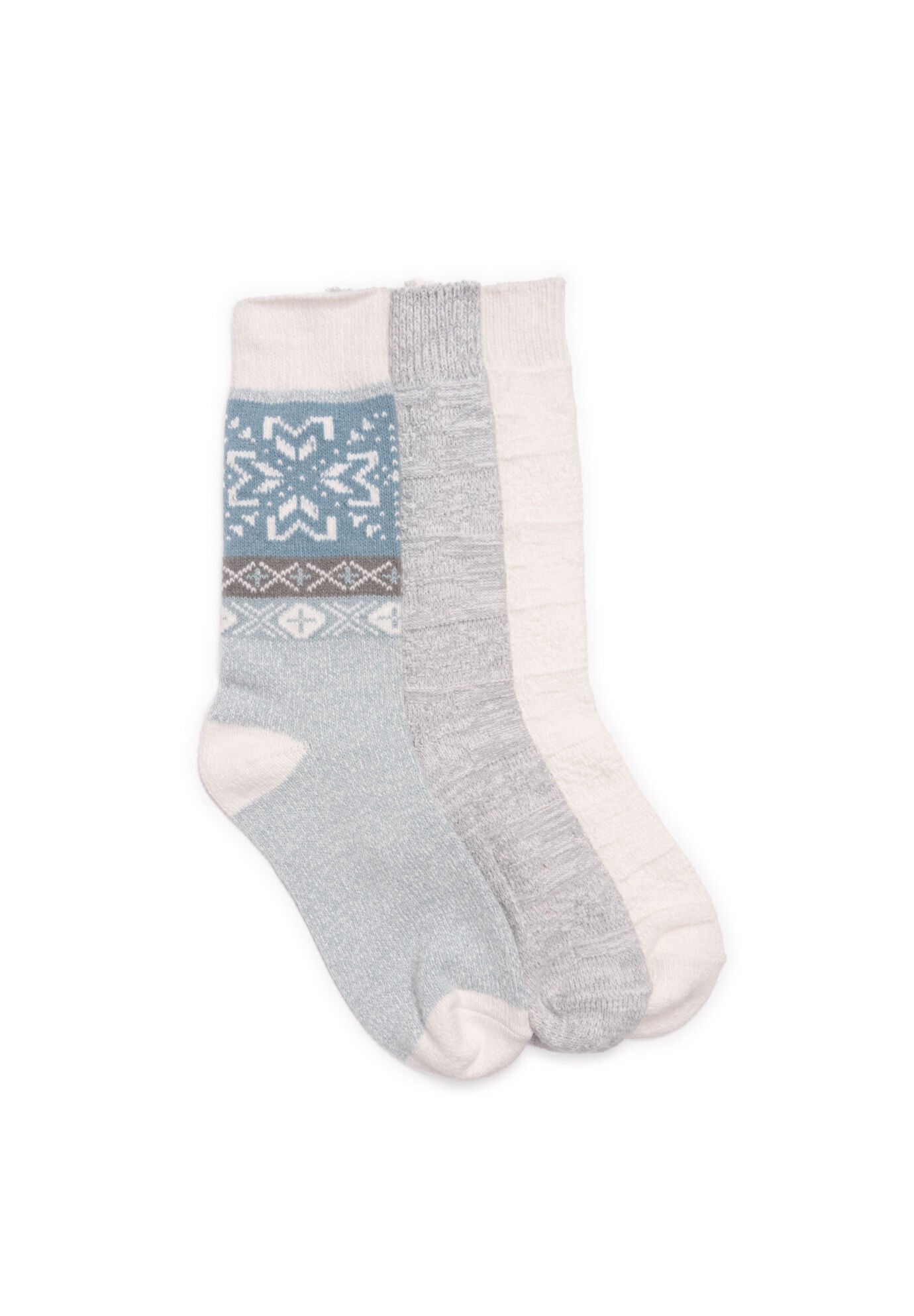 3 Pair Pack Boot Socks, BLUE GREY IVORY, hi-res image number 0