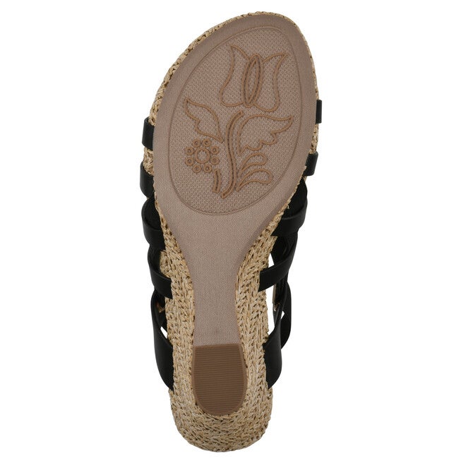 Ataps Wedge Sandal, BLACK SMOOTH, alternate image number 5