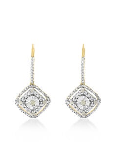 Silver Diamond Dangle Earring