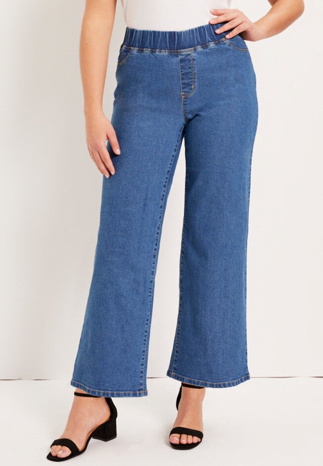 Contour Denim Wide-Leg Jean, MEDIUM WASH, hi-res image number null