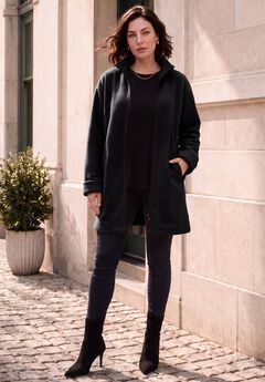 Plus Size Fleece Driving Coat