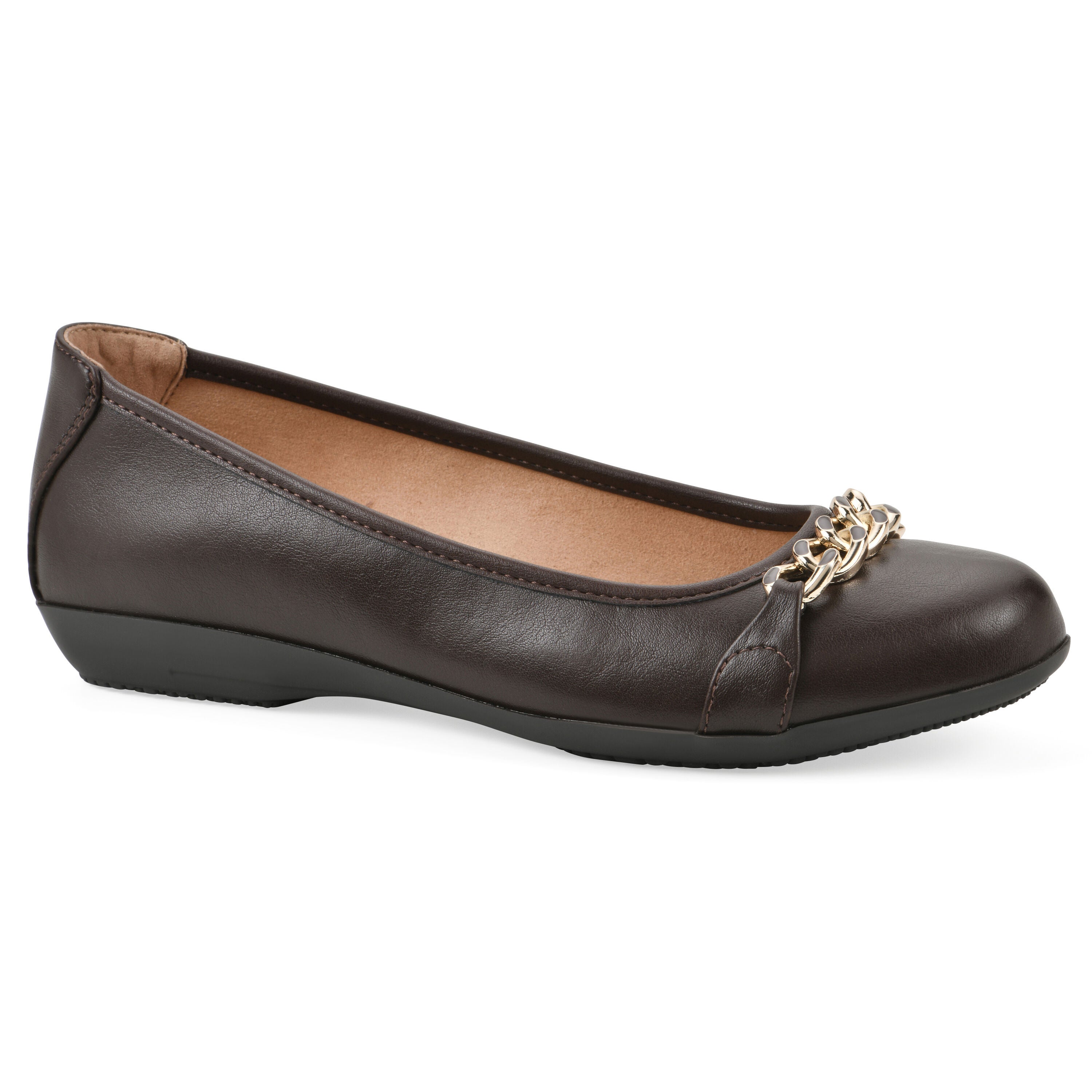 Carlise Ballet Flat, DARK BROWN, hi-res image number 0