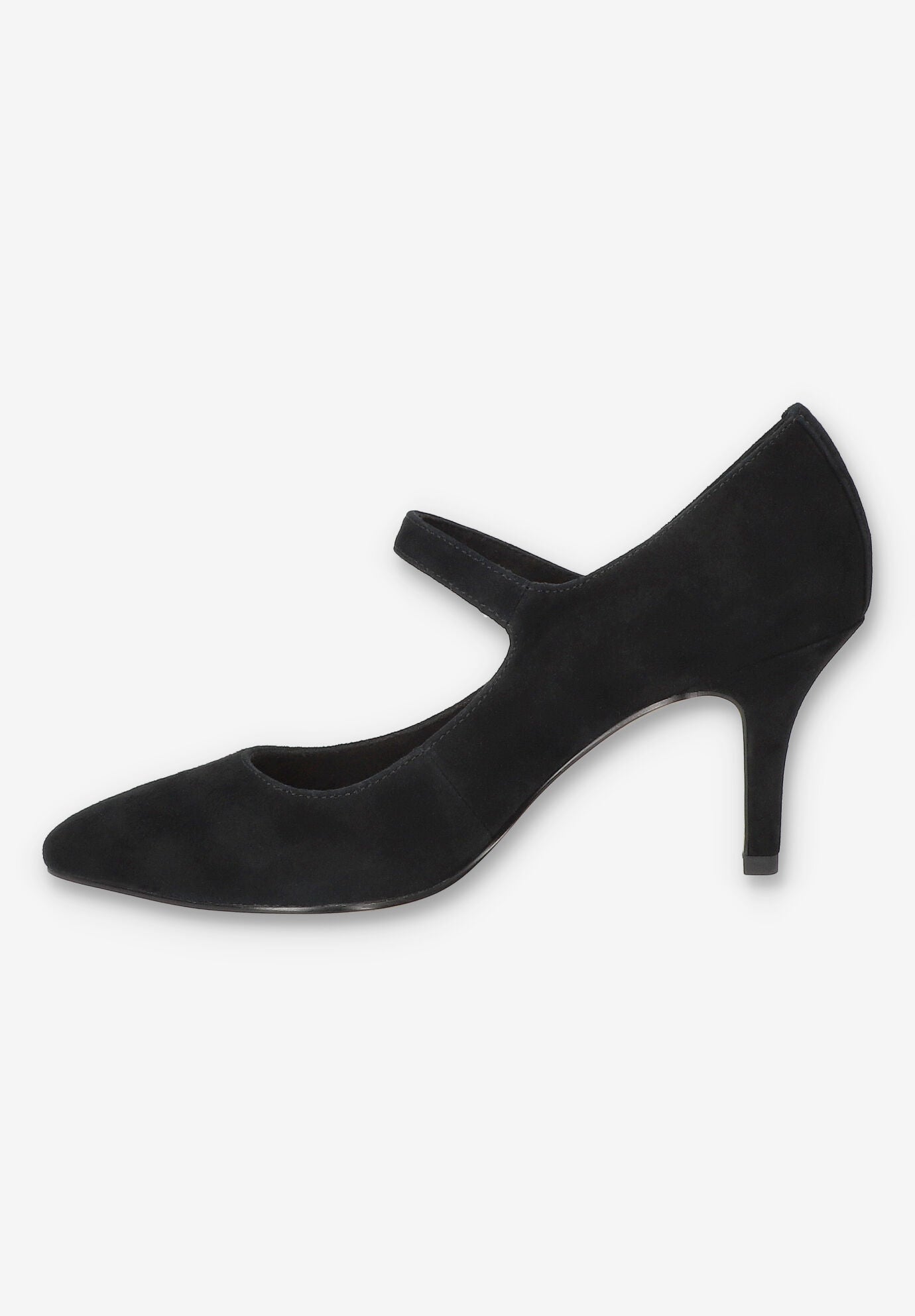 Lainey Mary Jane Pump, BLACK SUEDE LEATHER, alternate image number 4