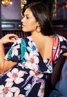 Flutter-Sleeve A-Line Dress, , alternate image number null