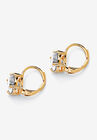 Cubic Zirconia Drop Earrings in Yellow Goldplate (13x8mm), , on-hover image number null