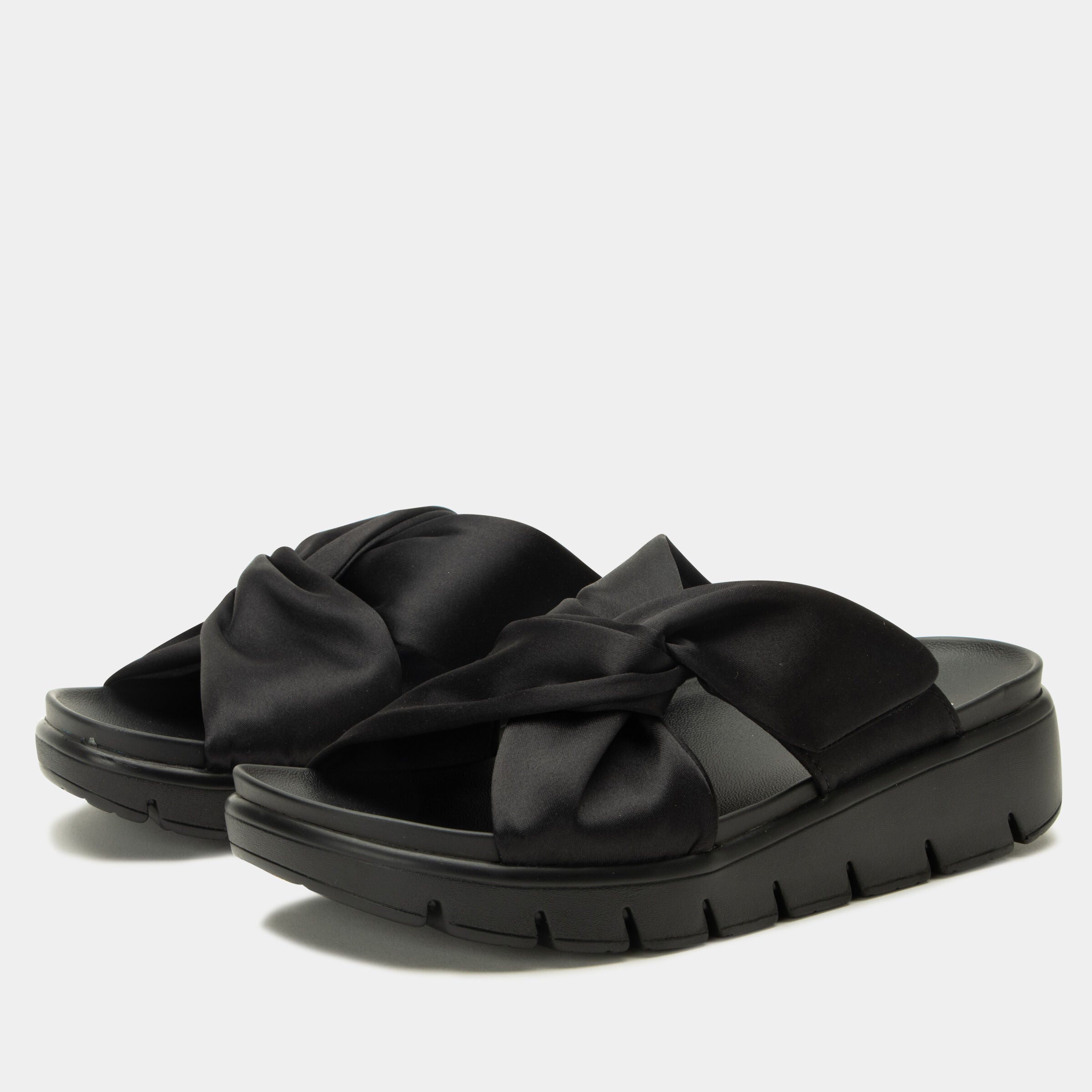Rylie Vegan Leather Slide Sandal, BLACK, hi-res image number 0