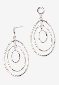 Oval Drop Earrings