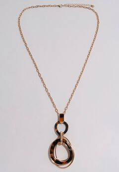 Tortoiseshell Pendant Necklace