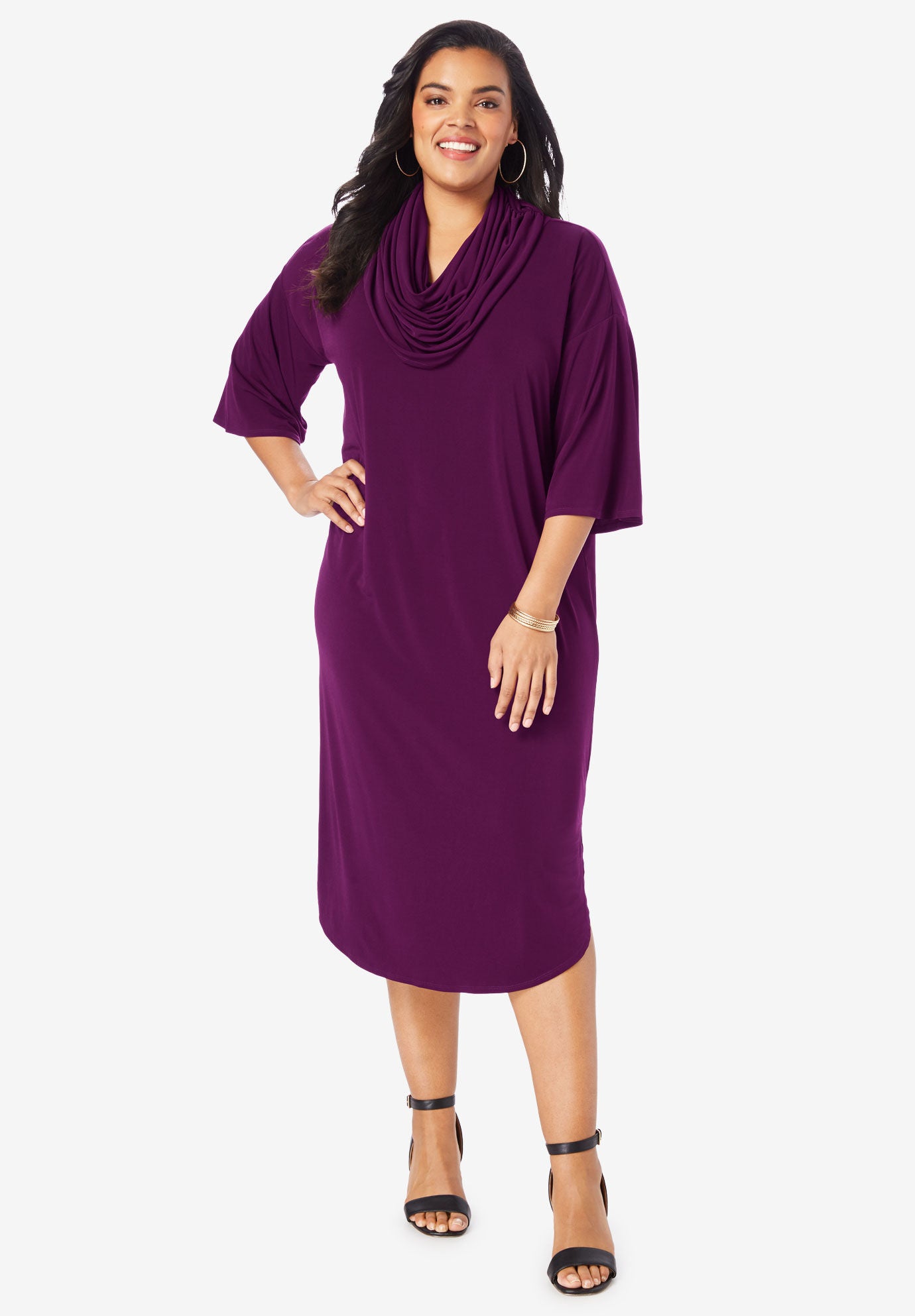 CowlNeck Dresses Woman Within