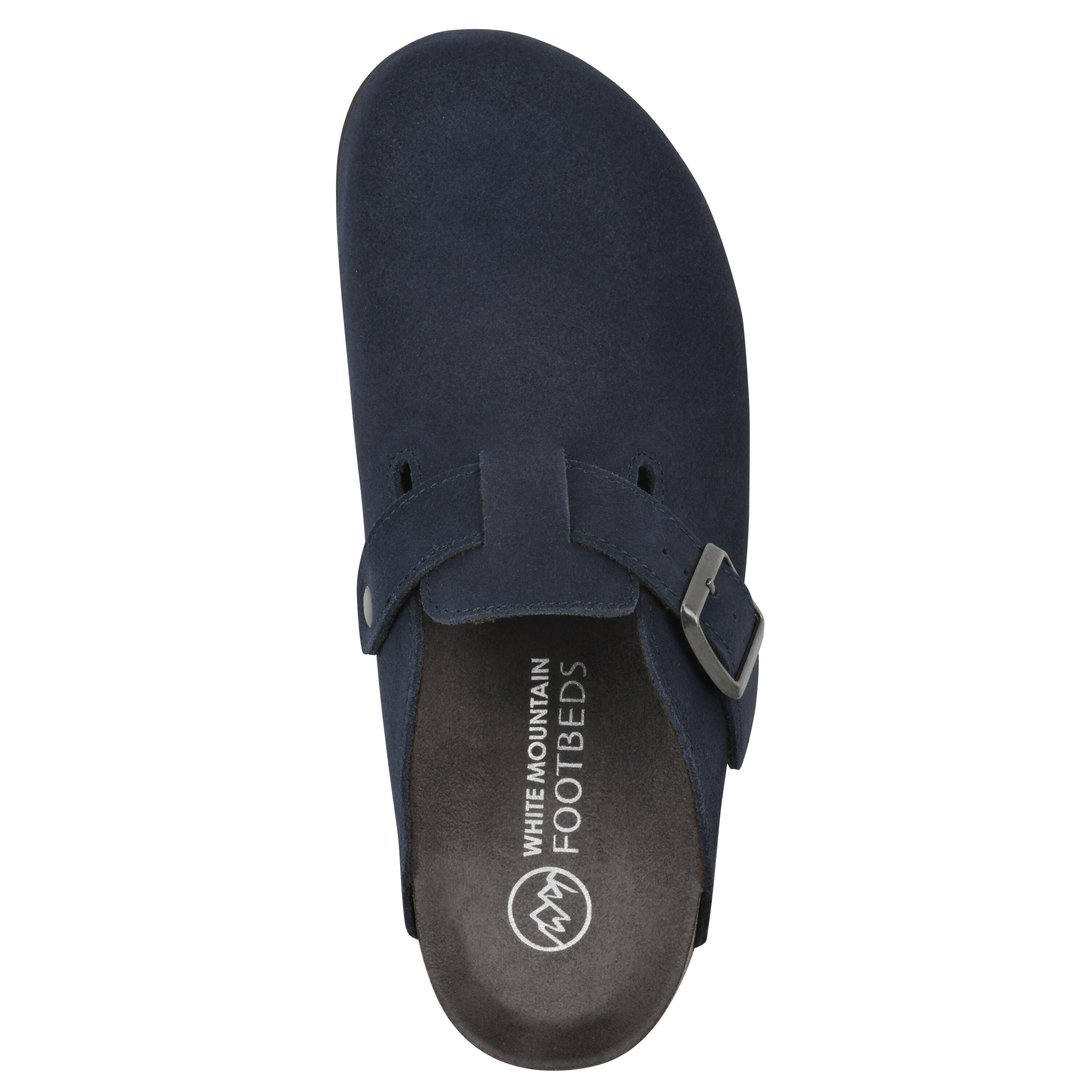 Bari Footbeds Clog, NAVY SUEDE, alternate image number 4