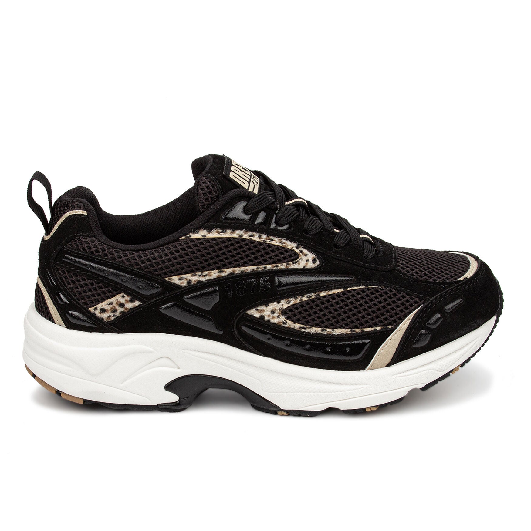 Fiona Arch Support Sneaker, BLACK LEOPARD, alternate image number 2